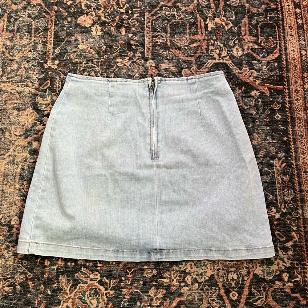 Wild fable notch front seamed denim mini skirt - Picture 5 of 6